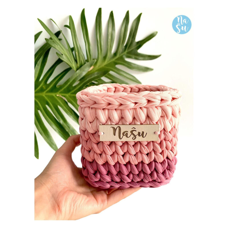 CANASTA TEJIDA A MANO TALLA S