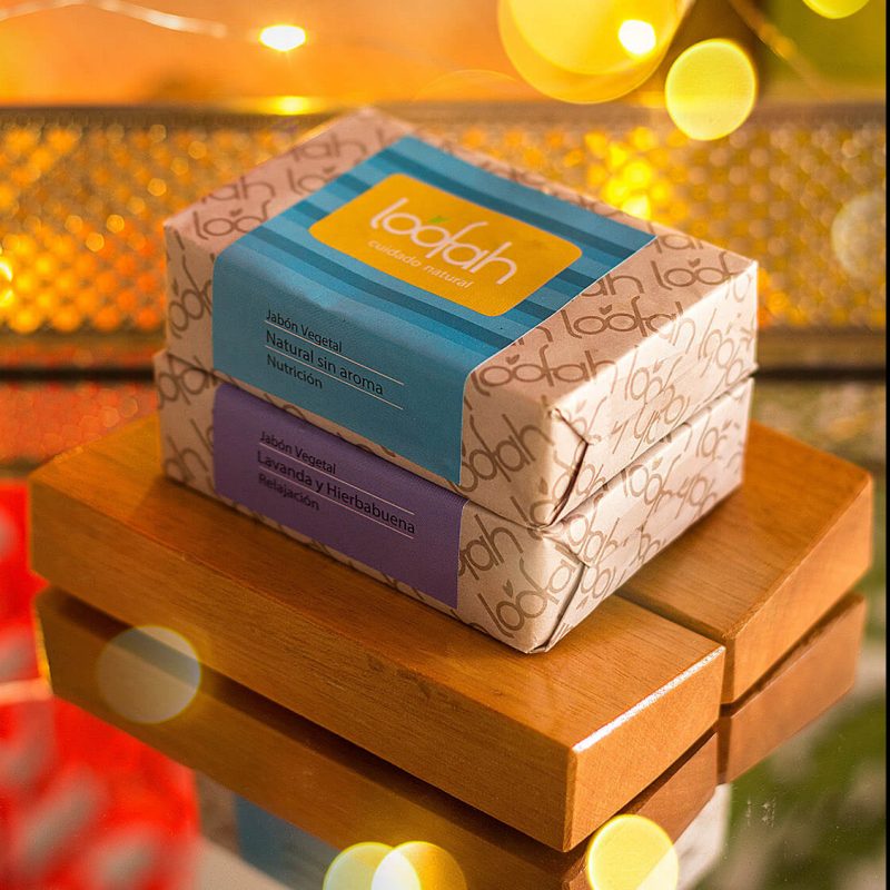 Kit Loofah Jabonera + 2 Jabones